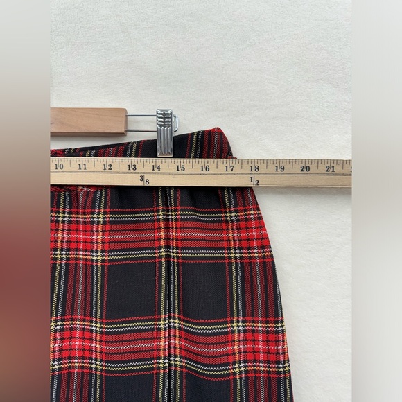 Vintage Item Eyes Women’s 34 Inch Waist Long Plaid Women’s Skirt Front Slit - Picture 6 of 10